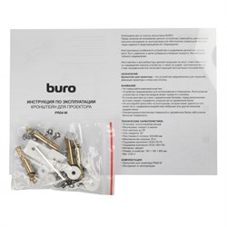 Кронштейн для проектора Buro PR04-W, потолочный, до.20 кг, поворот и наклон, белый - фото 51416973