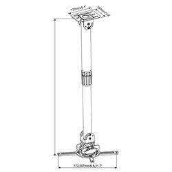 Кронштейн для проектора Cactus CS-VM-PR16L-BK черный макс.13.6кг потолочный поворот и наклон   10044 - фото 51416978