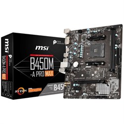 Материнская плата MSI B450M-A PRO MAX Soc-AM4 AMD B450 2xDDR4 mATX AC`97 8ch(7.1) GbLAN RAID   10044 - фото 51419237