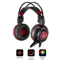 Наушники с микрофоном A4Tech Bloody G300 черный/красный 2.2м мониторные оголовье (G300 BLACK   10045 - фото 51421998