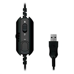 Наушники с микрофоном A4Tech Bloody G570 черный/серый 2м мониторные USB оголовье (G570 (BLAC   10045 - фото 51422052