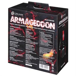 Наушники с микрофоном Оklick HS-G300 ARMAGEDDON, мониторные, оголовье, провод 2.3 м, чёрные - фото 51422125