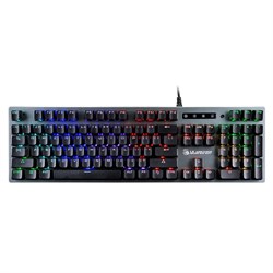 Клавиатура A4Tech Bloody B765 механическая серый USB for gamer LED (B765 GREY/NEON (GREEN SW   10045 - фото 51422228