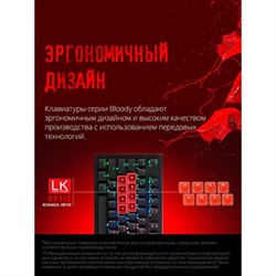 Клавиатура A4Tech Bloody B820R механическая черный USB for gamer LED (B820R BLACK (RED SWITC   10045 - фото 51422280