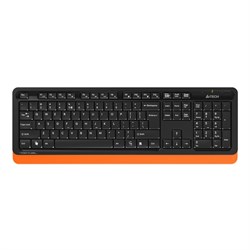 Клавиатура + мышь A4Tech Fstyler FG1010, беспроводные, USB, оранжево-чёрные - фото 51422874