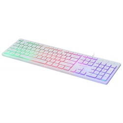 Клавиатура Оклик 550ML белый USB slim Multimedia LED - фото 51423543