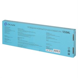 Клавиатура Оклик 550ML белый USB slim Multimedia LED - фото 51423549