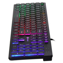 Клавиатура Оклик 550ML черный USB slim Multimedia LED - фото 51423557