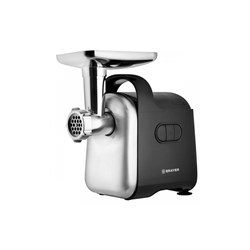 Мясорубка BRAYER BR1602, 2000 Вт, 2 кг/мин, реверс, 6 насадок, серо-чёрная - фото 51424403