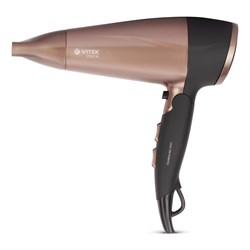 Фен Vitek VT-2238 BN, 2000 Вт, 3 температурных режима, 2 скорости, ионизация - фото 51424648