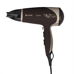 Фен Vitek VT-2327 CL, 2200 Вт, 3 режима, 2 скорости, 2 насадки, холод. воздух, шнур 1.8 м - фото 51424888