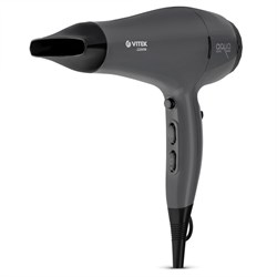 Фен Vitek VT-8229, 2200Вт, 3 режима, 2 скорости, 1 насадка, хол. возд., иониз., шнур 1.8м - фото 51424916
