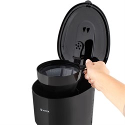 Кофеварка Vitek VT-1528, капельная, 750 Вт, 1.25 л, чёрная - фото 51425114