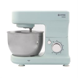 Кухонная машина Vitek VT-1436, 1000 Вт, 4 л, 6 скоростей, 3 насадки, голубая - фото 51425150