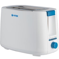 Тостер Vitek VT-1577, 750 Вт, 7 режимов, 2 тоста, бело-синий - фото 51425191