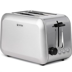 Тостер Vitek VT-1588, 750 Вт, 7 режимов, 2 тоста, серебристый - фото 51425201