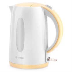Чайник электрический Vitek VT-7078, пластик, 1.7 л, 2200 Вт, бело-оранжевый - фото 51425213