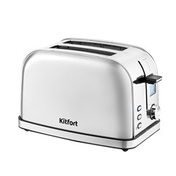 Тостер Kitfort KT-2036-6, 950 Вт, 8 режимов прожарки, 2 тоста, дисплей, серебристый - фото 51425941
