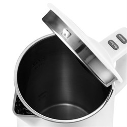 Чайник электрический Kitfort КТ-6115-1, пластик, колба металл, 1.5 л, 1800 Вт, белый - фото 51426037