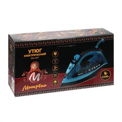 Утюг «МАТРЁНА» MA-047, 2200 Вт, стальная подошва, синий - фото 51426044