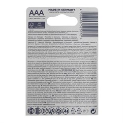 Батарейка алкалиновая Varta LongLife, AAA, LR03-4BL, 1.5 В, блистер, 4 шт. - фото 51426519