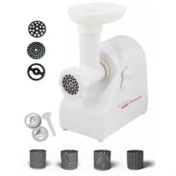 Мясорубка электрическая КЭМ-П2У 304-01 «Помощница», реверс, 1800 Вт, 9 насадок, цвет белый - фото 51426580