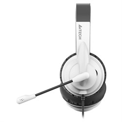 Наушники с микрофоном A4Tech HS-10 черный/белый 2м накладные оголовье (HS-10/3.5MM PLUG/BLAC   10046 - фото 51428252