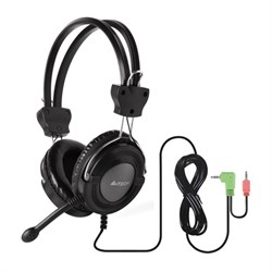 Наушники с микрофоном A4Tech HS-19 серебристый/черный 2м накладные оголовье (HS-19 (GREY))   1004658 - фото 51428269