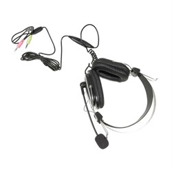 Наушники с микрофоном A4Tech HS-50, мониторные, оголовье, провод 2.5 м, чёрные - фото 51428278