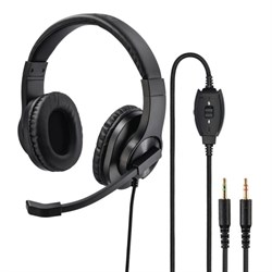 Наушники с микрофоном Hama HS-P300 черный 2м накладные оголовье (00139925) - фото 51428384