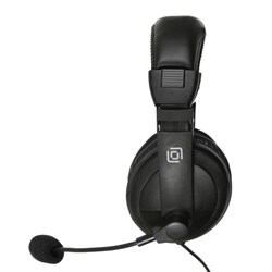 Наушники с микрофоном Оклик HS-M137V черный 1.8м мониторные оголовье (614046) - фото 51428426