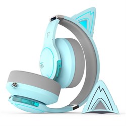 Наушники с микрофоном Edifier G5BT Cat голубое небо/серый мониторные BT оголовье - фото 51428633