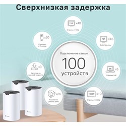 Бесшовный Mesh роутер TP-Link Deco S7(3-pack) AC1900 10/100/1000BASE-TX белый (упак.:3шт) - фото 51429527
