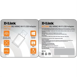 Сетевой адаптер WiFi D-Link DWA-182/RU/E1A USB 3.0 (ант.внутр.) 1ант. - фото 51429622