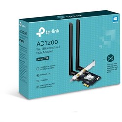 Сетевой адаптер WiFi + Bluetooth TP-Link Archer T5E AC1200 PCI Express (ант.внеш.съем) 2ант.   10047 - фото 51429737