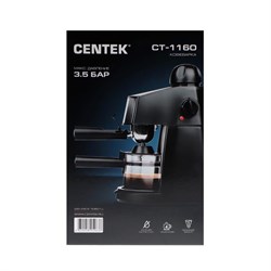 Кофеварка Centek CT-1160, рожковая, 800 Вт, 0.24 л, чёрная - фото 51430068