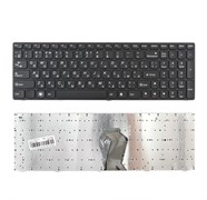 Клавиатура для ноутбука Lenovo G570, G770, Z560 черная с черной рамкой