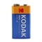 Батарейка алкалиновая Kodak Max, 6LR61-1BL, 9В, крона, блистер, 1 шт. - фото 51386745