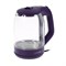 Чайник электрический Luazon LSK-1809, стекло, 1.8 л, 1500 Вт, подсветка, фиолетовый - фото 51402000