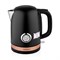 Чайник электрический BRAYER BR1005BK, металл, 1.7 л, 2200 Вт, термометр, чёрный - фото 51402597