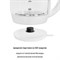 Чайник электрический jvc JK-KE1514, стеклянный, 2200 Вт, 1.7 л, белый - фото 51406939