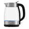 Чайник электрический Polaris PWK 1817CGL, стекло, 1.8 л, 2200 Вт, серебристо-чёрный - фото 51410121
