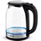 Чайник электрический Vitek VT-7095, стекло, 1.8 л, 2200 Вт, чёрно-серебристый - фото 51425036